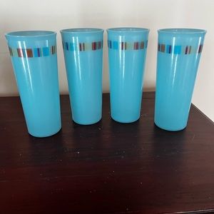 4 Vintage Tupperware Spring Delights 16oz Tumblers